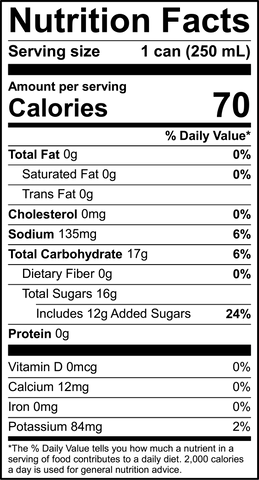 Nutrition Label - Spiced Piñarita